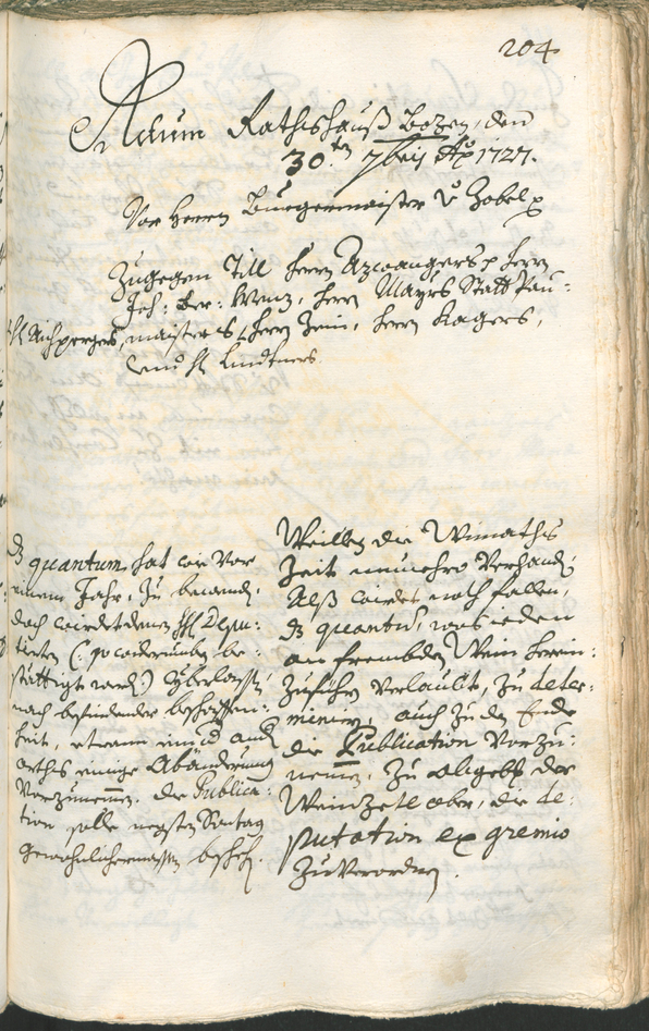 Civic Archives of Bozen-Bolzano - BOhisto Ratsprotokoll 1726/29 