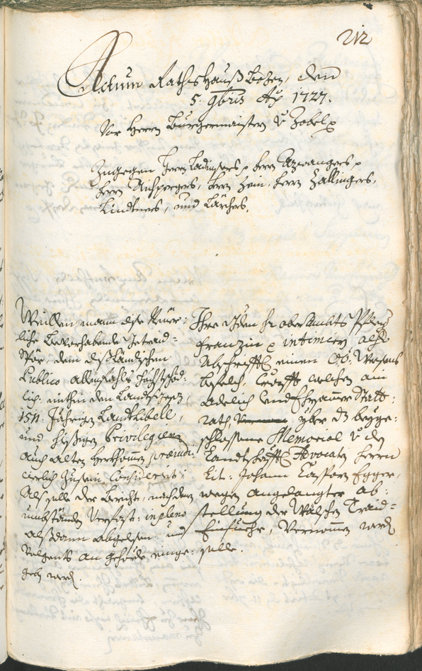 Archivio Storico della Città di Bolzano - BOhisto protocollo consiliare 1726/29 