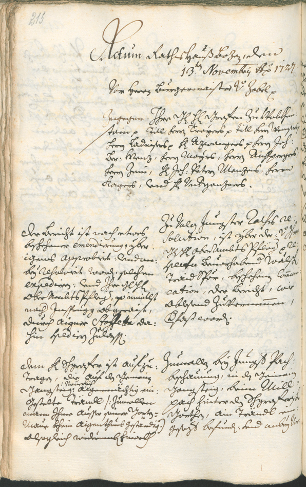 Civic Archives of Bozen-Bolzano - BOhisto Ratsprotokoll 1726/29 