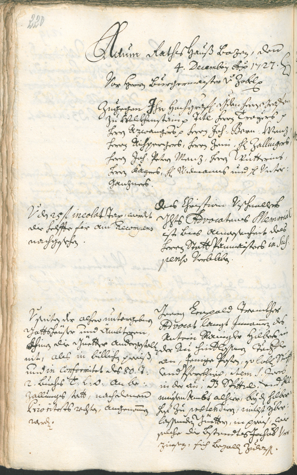 Civic Archives of Bozen-Bolzano - BOhisto Ratsprotokoll 1726/29 