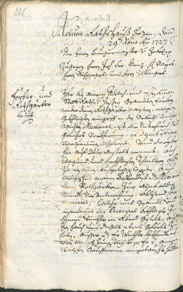 Archivio Storico della Città di Bolzano - BOhisto protocollo consiliare 1726/29 