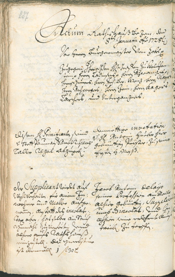 Civic Archives of Bozen-Bolzano - BOhisto Ratsprotokoll 1726/29 