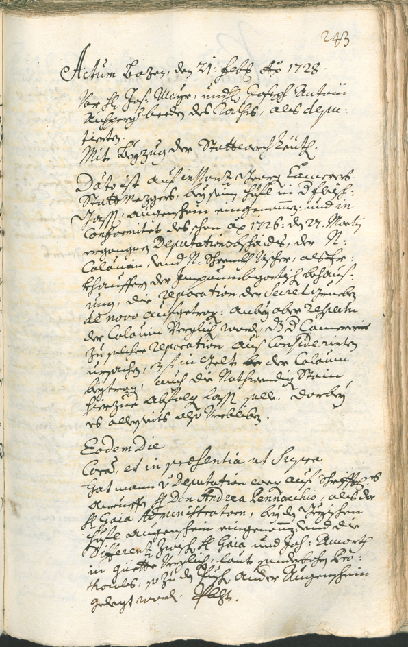 Archivio Storico della Città di Bolzano - BOhisto protocollo consiliare 1726/29 