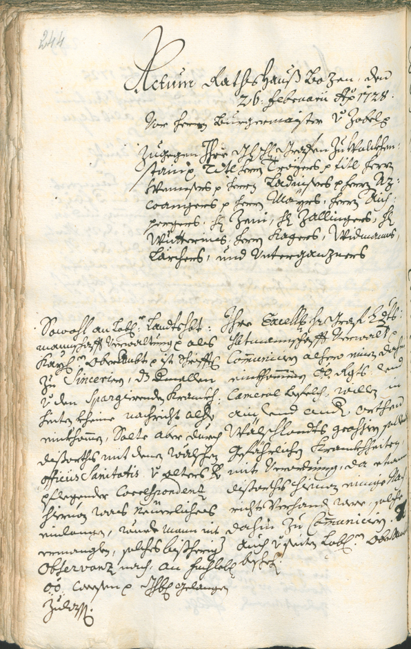 Civic Archives of Bozen-Bolzano - BOhisto Ratsprotokoll 1726/29 