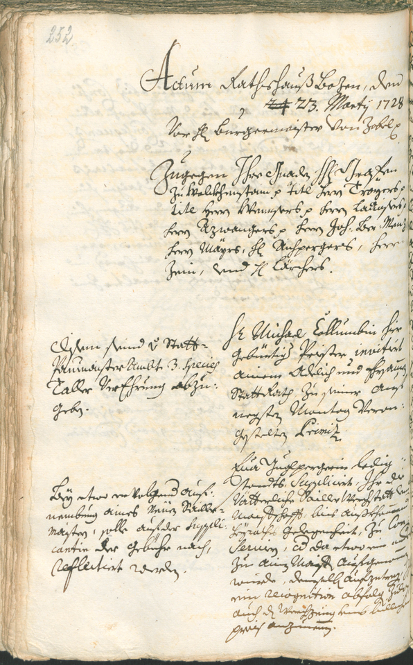 Civic Archives of Bozen-Bolzano - BOhisto Ratsprotokoll 1726/29 