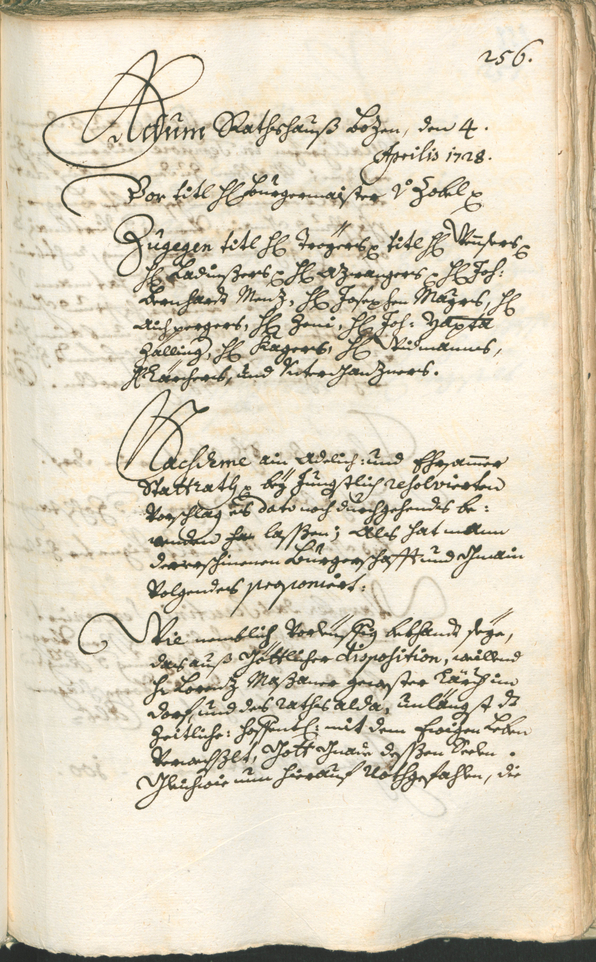 Civic Archives of Bozen-Bolzano - BOhisto Ratsprotokoll 1726/29 