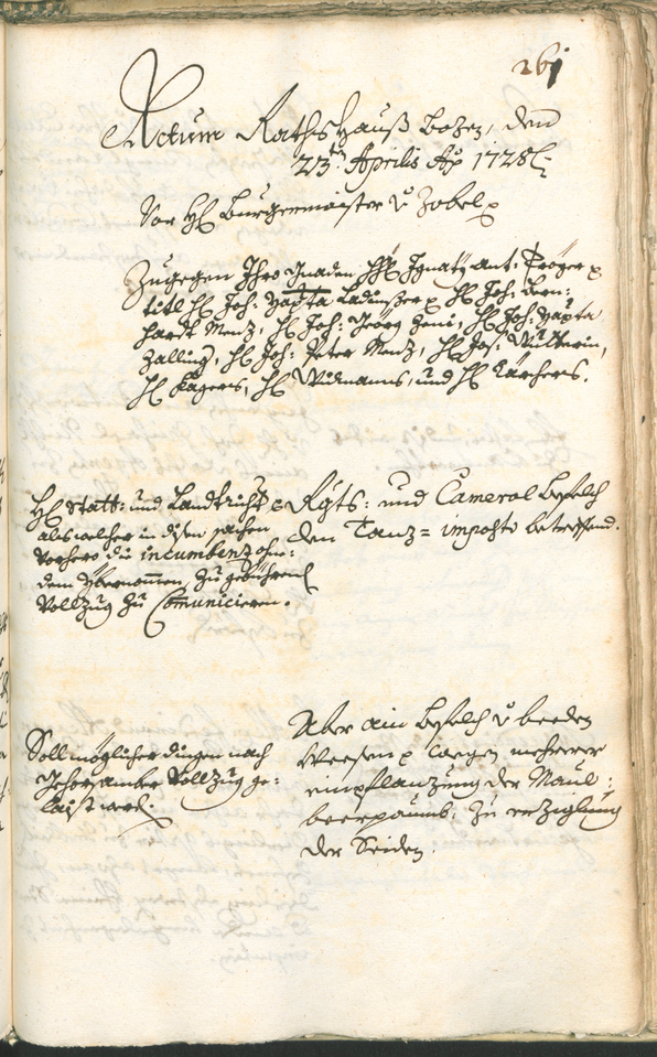 Civic Archives of Bozen-Bolzano - BOhisto Ratsprotokoll 1726/29 