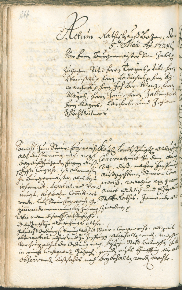 Civic Archives of Bozen-Bolzano - BOhisto Ratsprotokoll 1726/29 