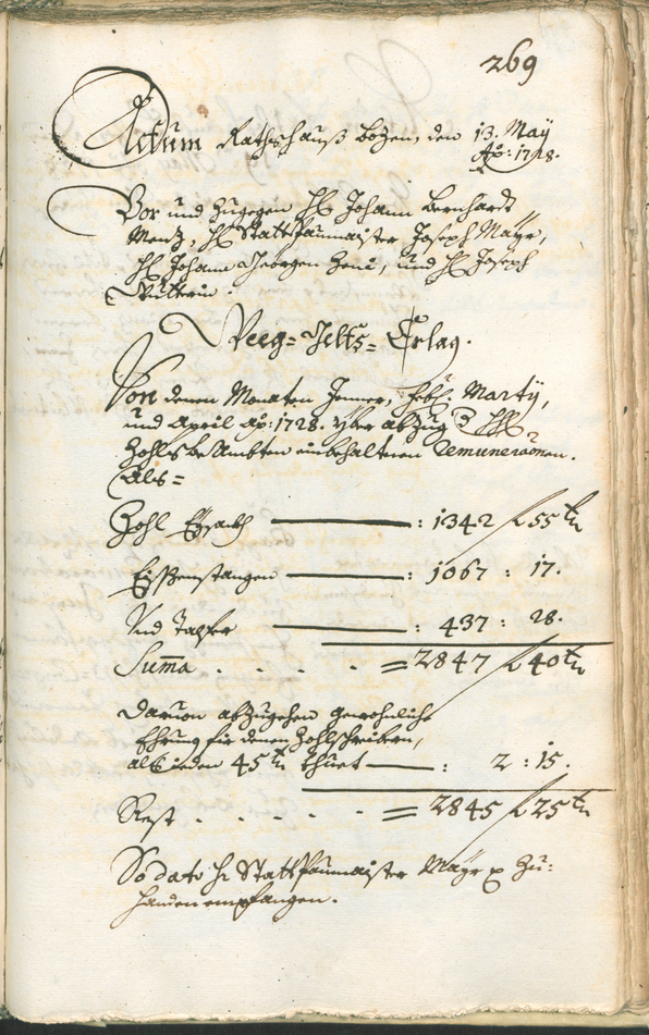 Civic Archives of Bozen-Bolzano - BOhisto Ratsprotokoll 1726/29 