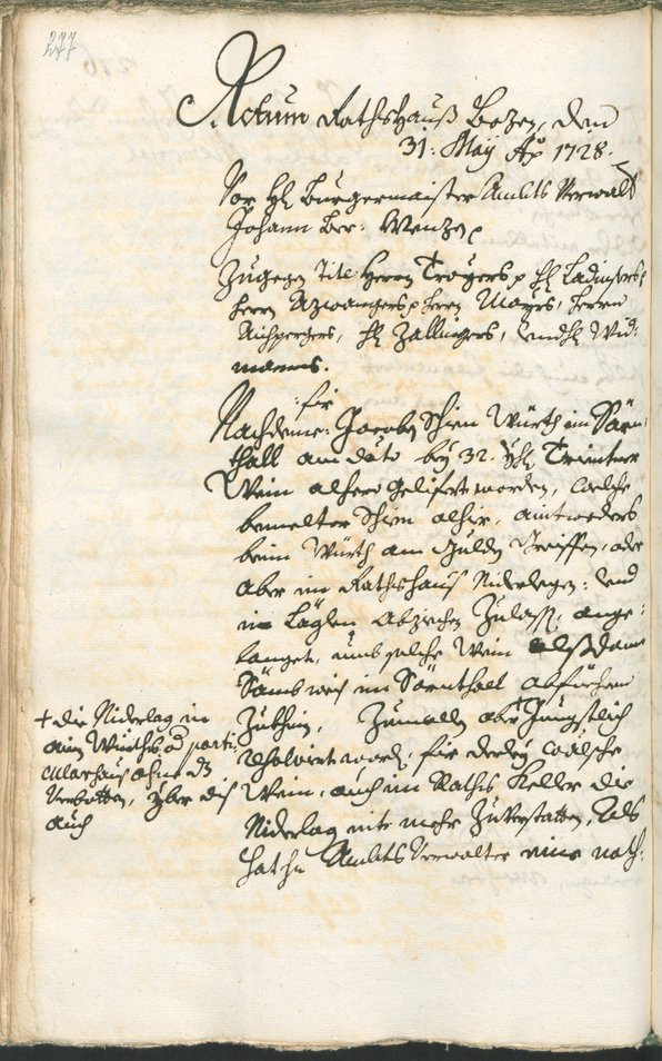 Civic Archives of Bozen-Bolzano - BOhisto Ratsprotokoll 1726/29 