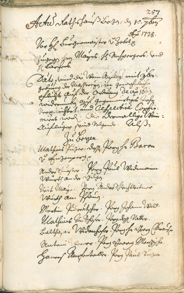 Civic Archives of Bozen-Bolzano - BOhisto Ratsprotokoll 1726/29 