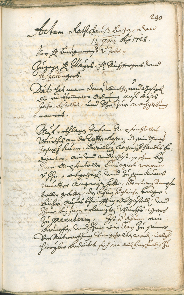 Civic Archives of Bozen-Bolzano - BOhisto Ratsprotokoll 1726/29 