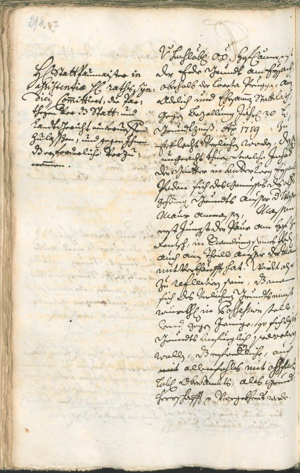 Civic Archives of Bozen-Bolzano - BOhisto Ratsprotokoll 1726/29 