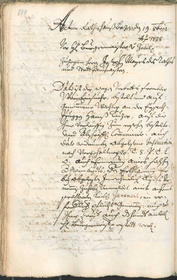 Civic Archives of Bozen-Bolzano - BOhisto Ratsprotokoll 1726/29 