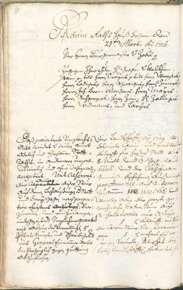 Civic Archives of Bozen-Bolzano - BOhisto Ratsprotokoll 1726/29 