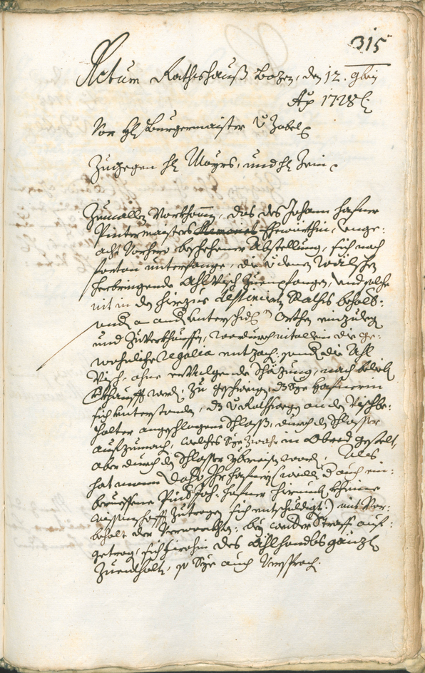 Archivio Storico della Città di Bolzano - BOhisto protocollo consiliare 1726/29 