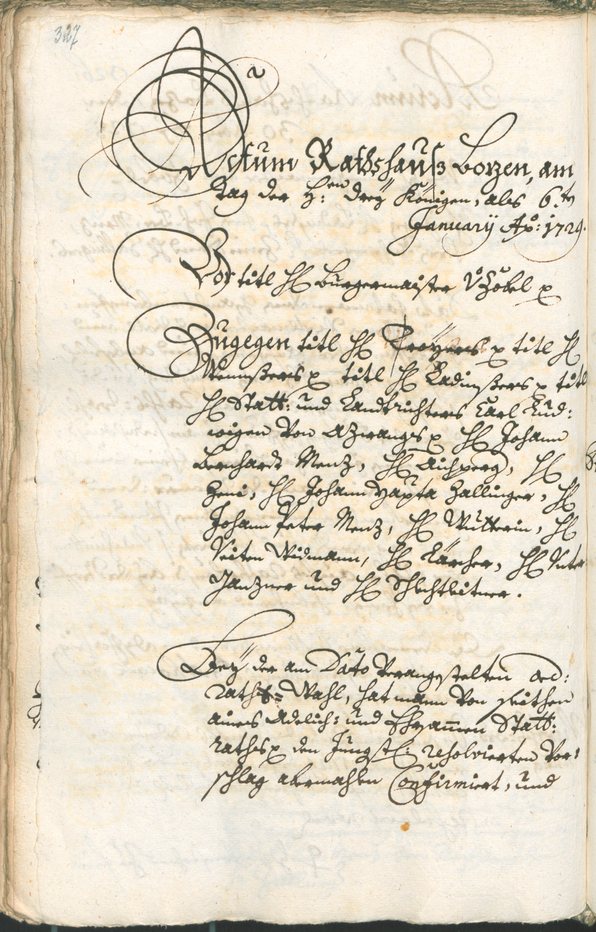 Archivio Storico della Città di Bolzano - BOhisto protocollo consiliare 1726/29 