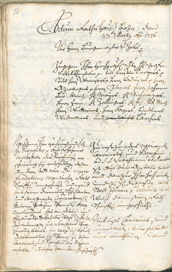 Archivio Storico della Città di Bolzano - BOhisto protocollo consiliare 1726/29 