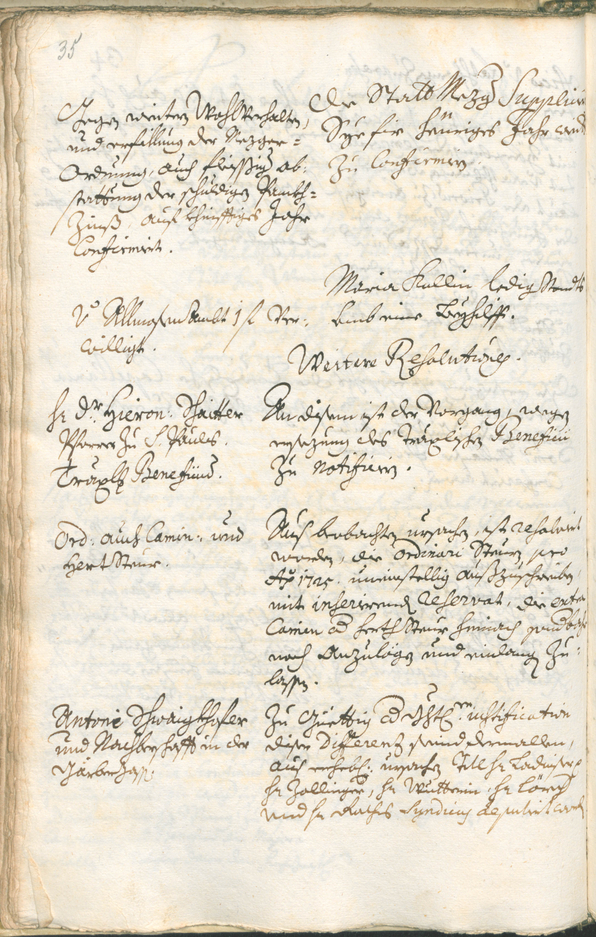 Stadtarchiv Bozen - BOhisto Ratsprotokoll 1726/29 