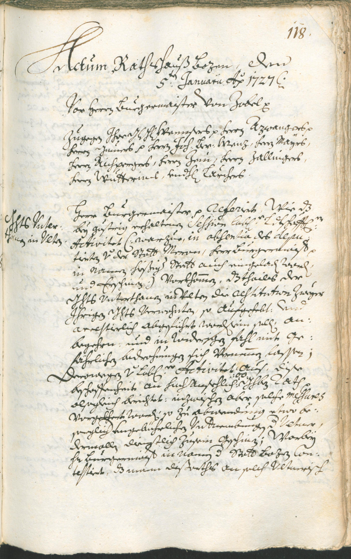 Civic Archives of Bozen-Bolzano - BOhisto Ratsprotokoll 1726/29 