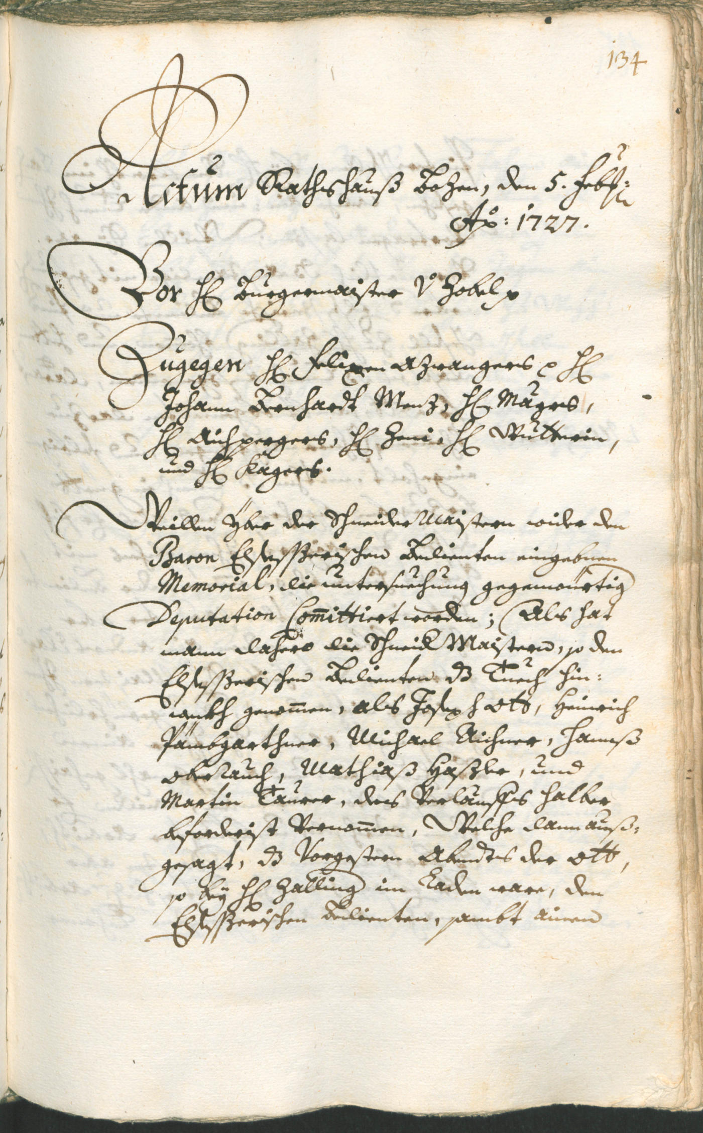 Stadtarchiv Bozen - BOhisto Ratsprotokoll 1726/29 