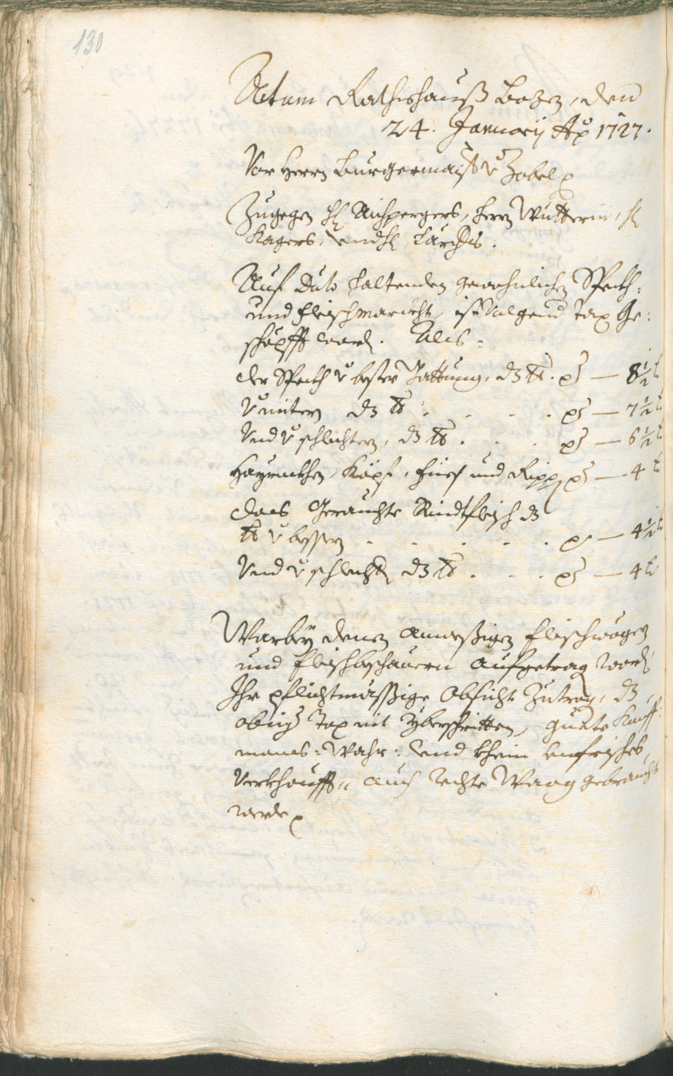 Stadtarchiv Bozen - BOhisto Ratsprotokoll 1726/29 