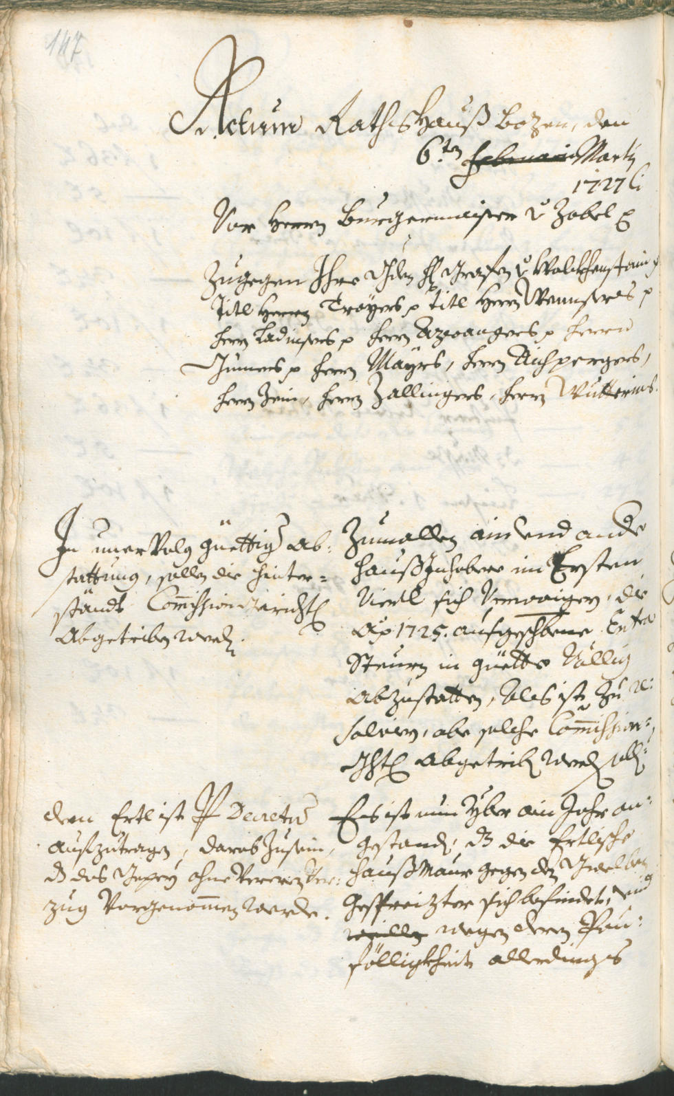 Civic Archives of Bozen-Bolzano - BOhisto Ratsprotokoll 1726/29 