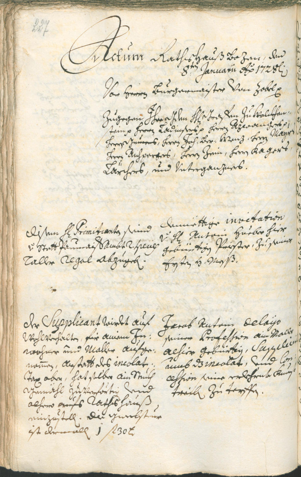 Civic Archives of Bozen-Bolzano - BOhisto Ratsprotokoll 1726/29 