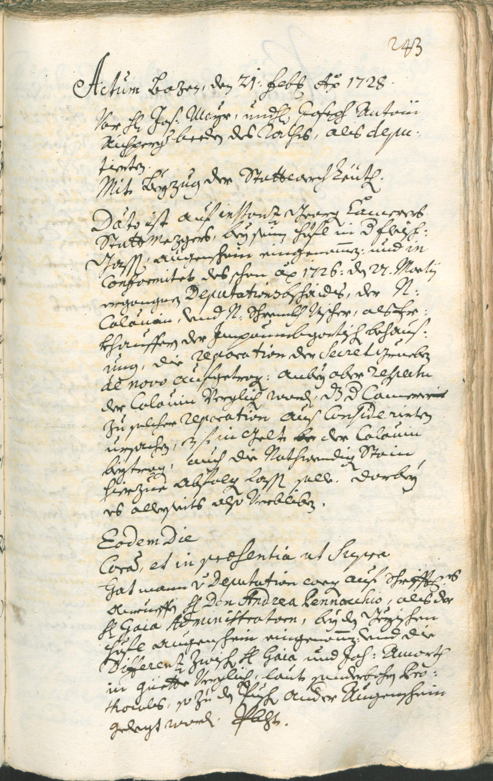 Civic Archives of Bozen-Bolzano - BOhisto Ratsprotokoll 1726/29 