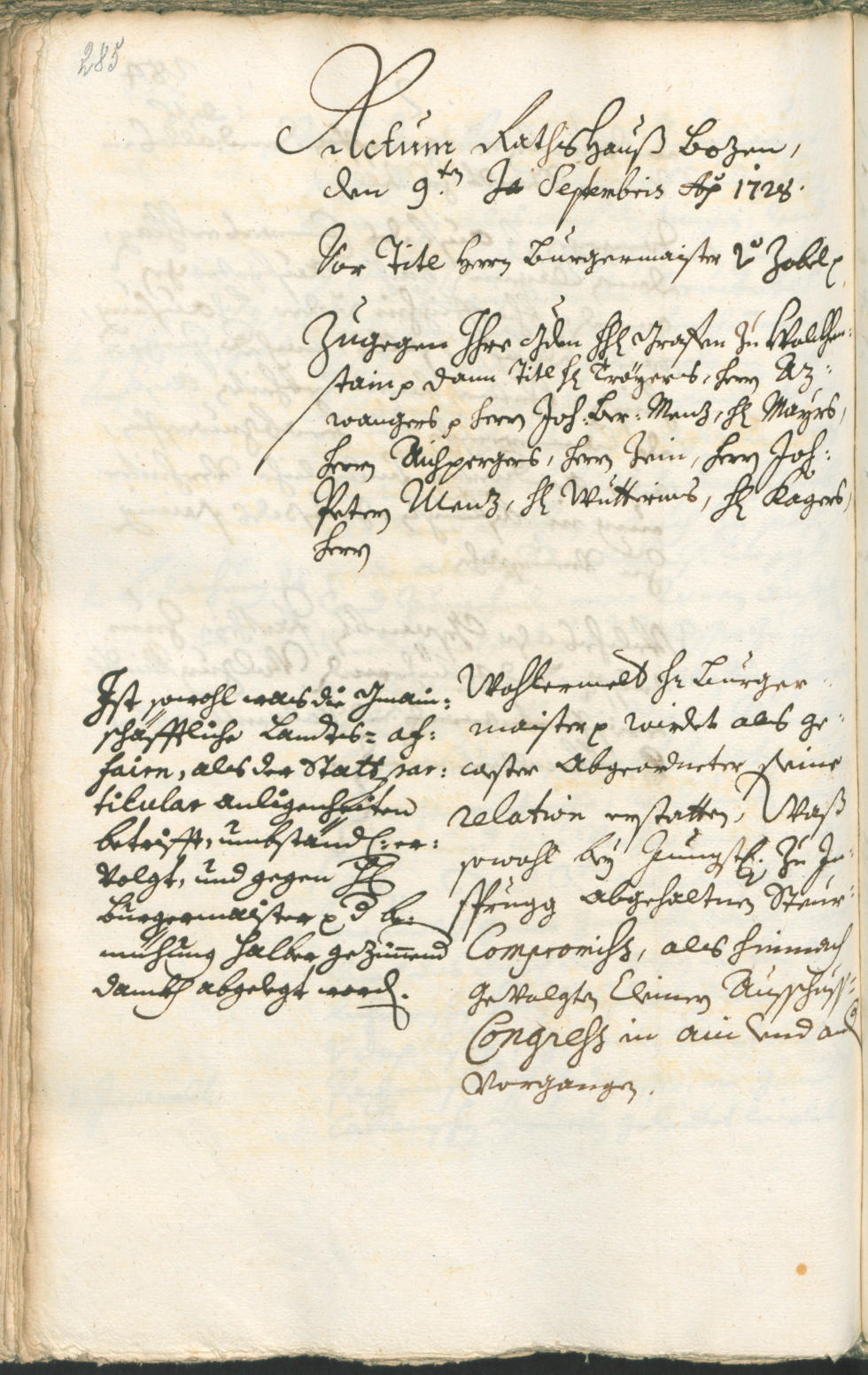 Civic Archives of Bozen-Bolzano - BOhisto Ratsprotokoll 1726/29 