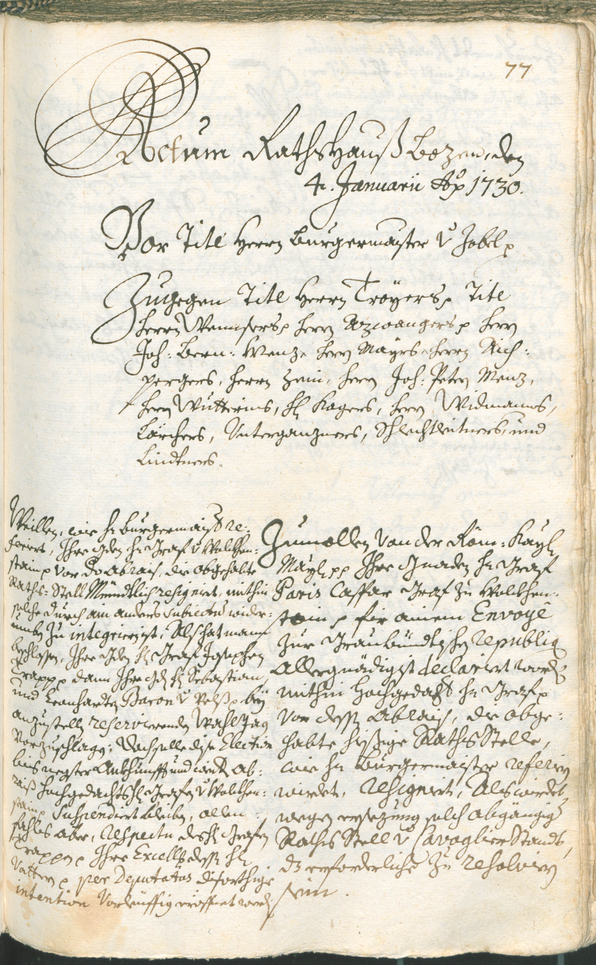 Archivio Storico della Città di Bolzano - BOhisto protocollo consiliare 1729/32 