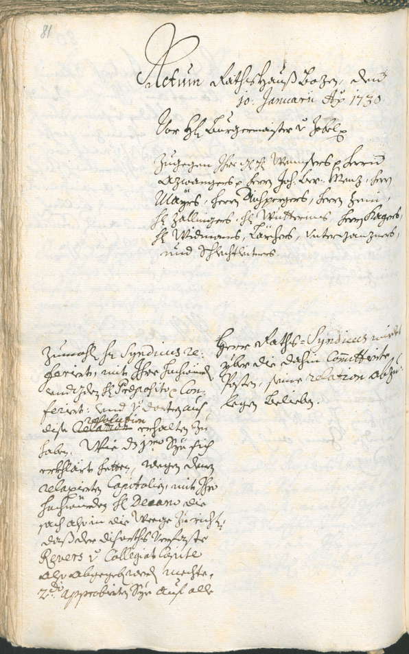 Archivio Storico della Città di Bolzano - BOhisto protocollo consiliare 1729/32 