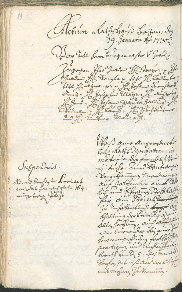 Civic Archives of Bozen-Bolzano - BOhisto Ratsprotokoll 1729/32 