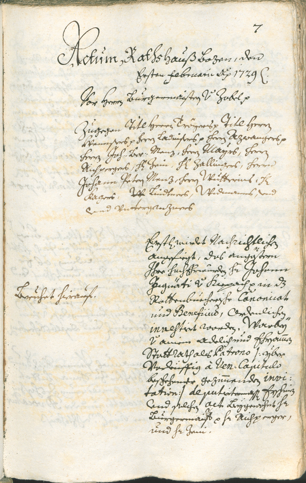 Archivio Storico della Città di Bolzano - BOhisto protocollo consiliare 1729/32 