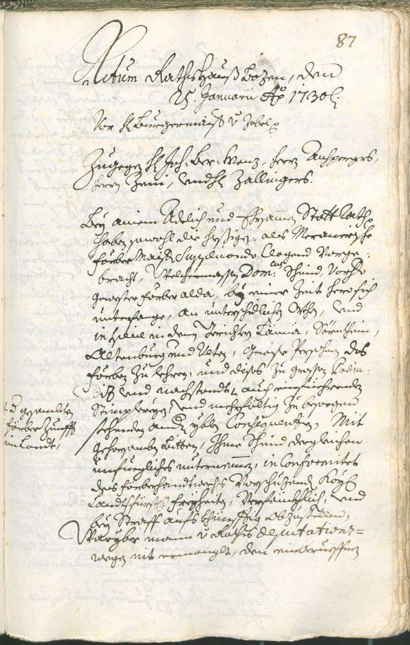 Stadtarchiv Bozen - BOhisto Ratsprotokoll 1729/32 