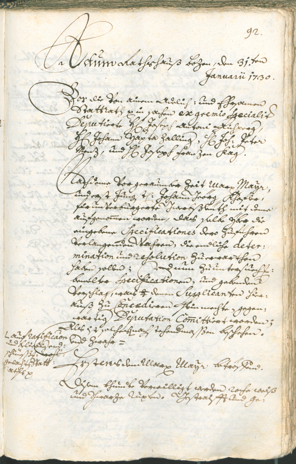 Archivio Storico della Città di Bolzano - BOhisto protocollo consiliare 1729/32 