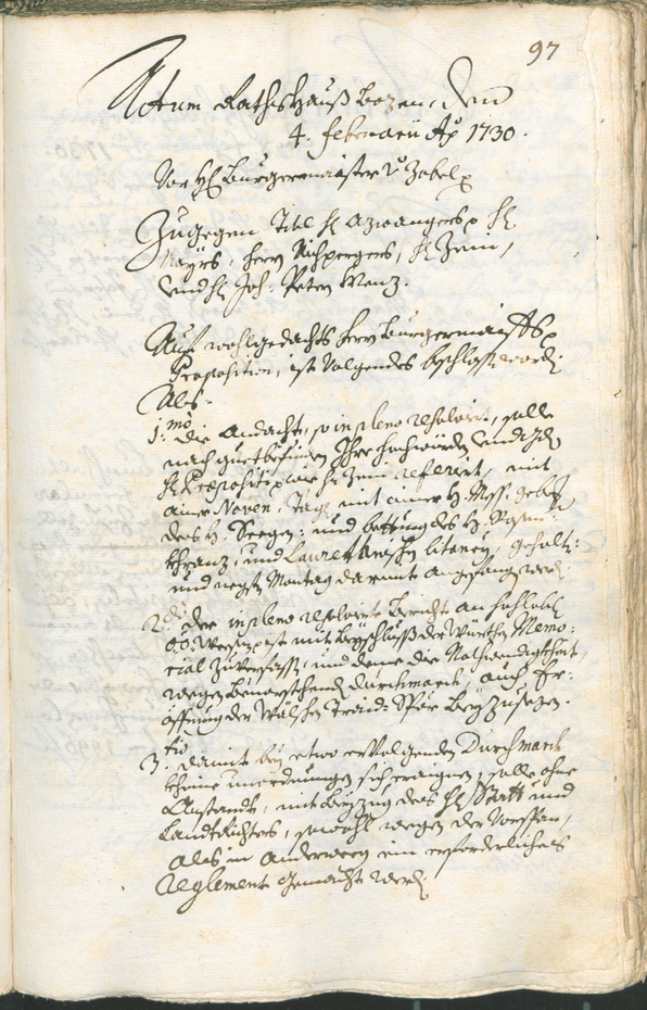 Civic Archives of Bozen-Bolzano - BOhisto Ratsprotokoll 1729/32 