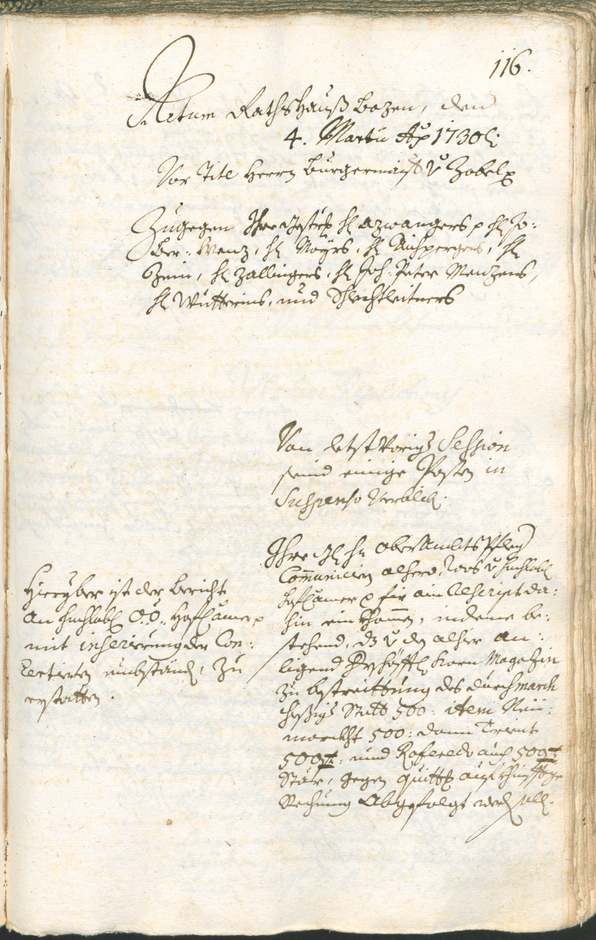 Stadtarchiv Bozen - BOhisto Ratsprotokoll 1729/32 