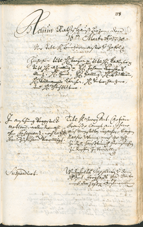 Archivio Storico della Città di Bolzano - BOhisto protocollo consiliare 1729/32 