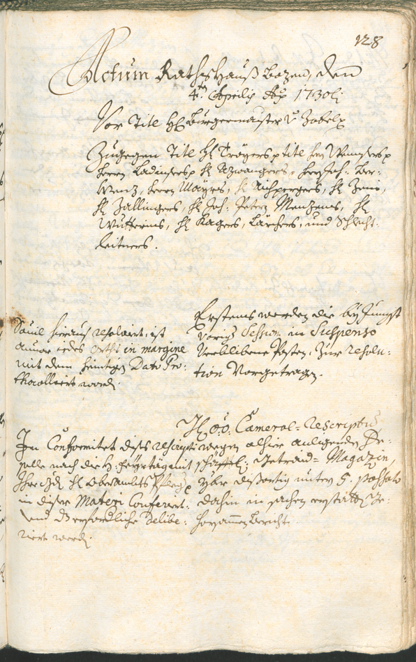 Civic Archives of Bozen-Bolzano - BOhisto Ratsprotokoll 1729/32 