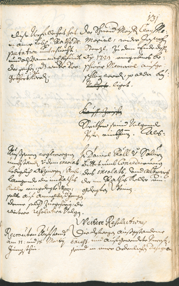 Stadtarchiv Bozen - BOhisto Ratsprotokoll 1729/32 