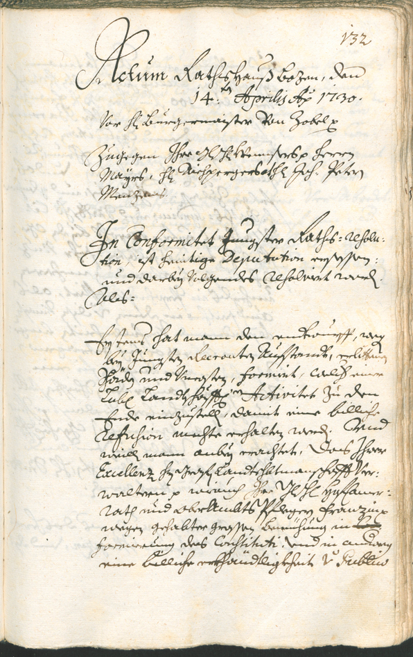 Archivio Storico della Città di Bolzano - BOhisto protocollo consiliare 1729/32 