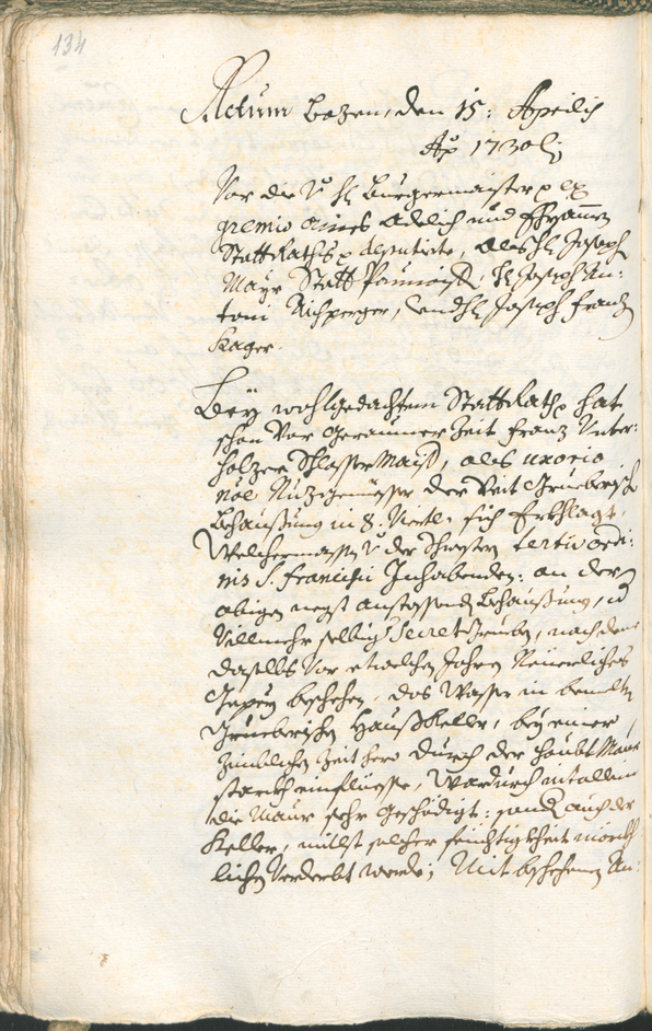 Archivio Storico della Città di Bolzano - BOhisto protocollo consiliare 1729/32 