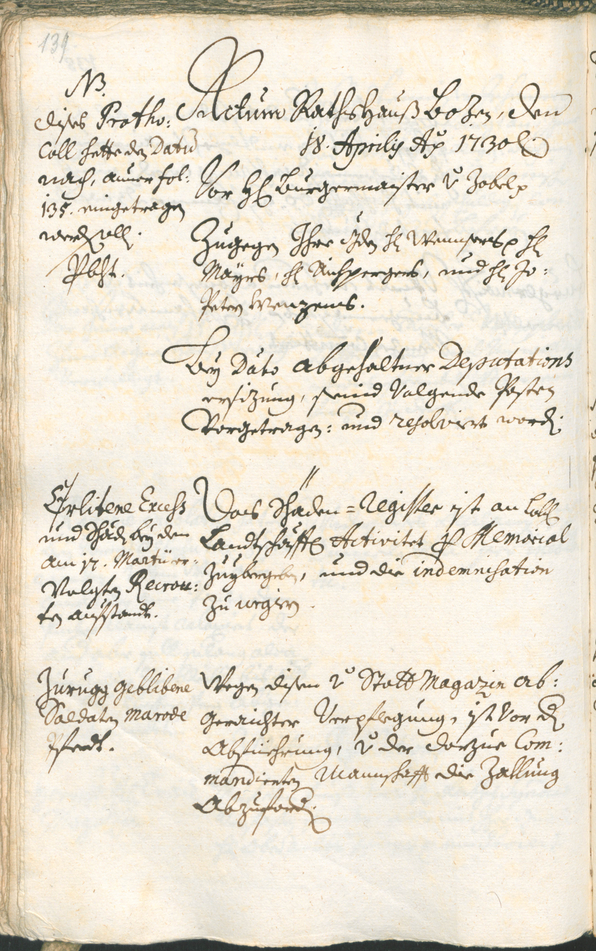 Archivio Storico della Città di Bolzano - BOhisto protocollo consiliare 1729/32 