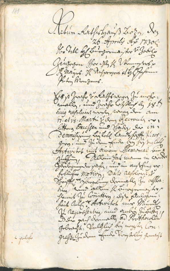 Archivio Storico della Città di Bolzano - BOhisto protocollo consiliare 1729/32 