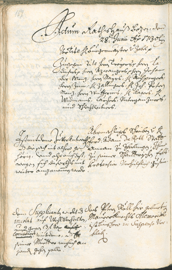 Stadtarchiv Bozen - BOhisto Ratsprotokoll 1729/32 