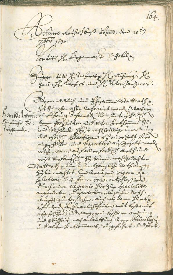 Stadtarchiv Bozen - BOhisto Ratsprotokoll 1729/32 