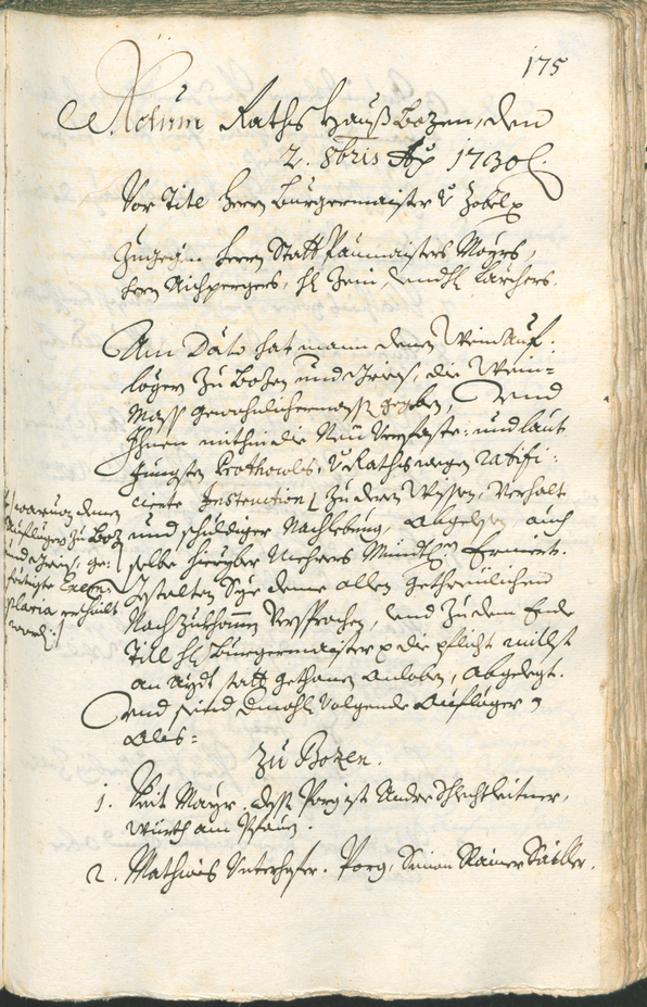 Archivio Storico della Città di Bolzano - BOhisto protocollo consiliare 1729/32 