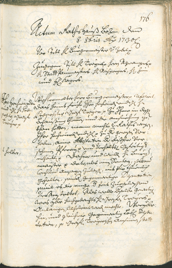 Civic Archives of Bozen-Bolzano - BOhisto Ratsprotokoll 1729/32 