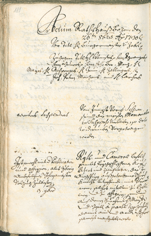 Archivio Storico della Città di Bolzano - BOhisto protocollo consiliare 1729/32 